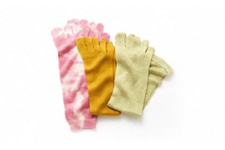 ＜3回定期便・M～LLサイズ＞草木染め 冷えとりあったかグッズ3点【11218-0058】
