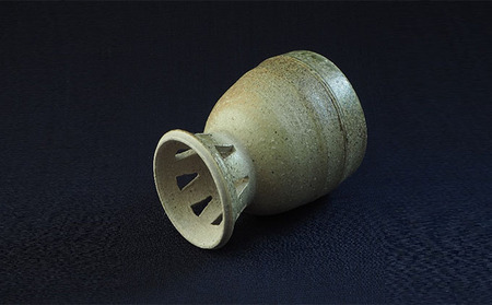 寒風須恵器 高脚カップ（三浦雅人：作） 工芸品 食器 マグカップ 
