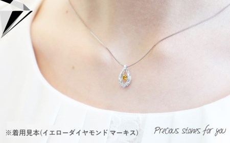 ナチュラルオレンジダイヤモンド トゥインクルストーンペンダント プラチナ マーキス ネックレス ダイヤモンド ジュエリー アクセサリー 宝石