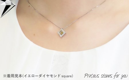 ナチュラルオレンジダイヤモンド トゥインクルストーンペンダント プラチナ square ネックレス ダイヤモンド ジュエリー アクセサリー 宝石