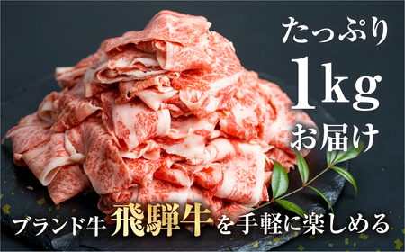 飛騨牛 切り落としスライス 1kg 250g×4 牛肉 切り落とし 飛騨市 [Q1024x]