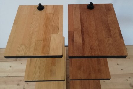 たくさん飾れるスタンドシェルフ 3段タイプ ブラウン(天然木／完成品) [0401]