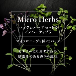【マイクロハーブ セット（B）／イノベーティブ5】 [h173]
