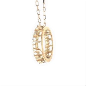 K18YG ダイヤネックレス 輪