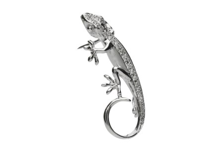 【K18WG】ヤモリタックブローチ MB0003【男女兼用】/No.47