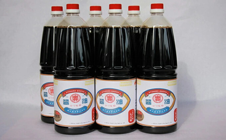 昔ながらのこだわりしょうゆ 濃口醤油 1.8L×6本 三原市 実広醤油 調味料 しょうゆ セット 007008