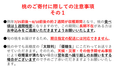 J03【令和8年度発送先行予約品】桃　あかつき【太鼓判・優糖生】約5kg