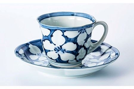 【波佐見焼】古伊万里青磁写絵珈琲碗皿5客揃 食器 カップ 【不二商店】 [UC08] 波佐見焼