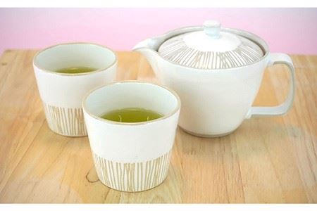 【陶器市特集】【波佐見焼】櫛目十草粉引ポット・カップ 急須 ティーカップ 湯飲み 食器 皿 【馬徳陶苑】 [ZD11] 波佐見焼