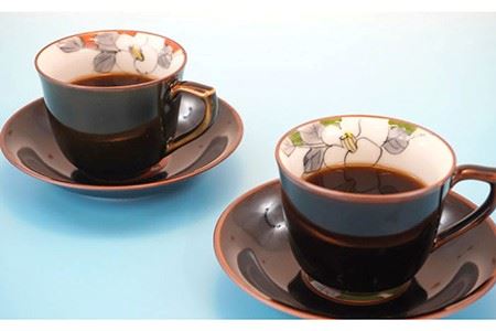 【陶器市特集】【波佐見焼】花絵蒔（はなえまき）ペア コーヒーカップ・ソーサー マグカップ 陶器 食器 皿 【仙右エ門陶房】 [ZD15] 波佐見焼