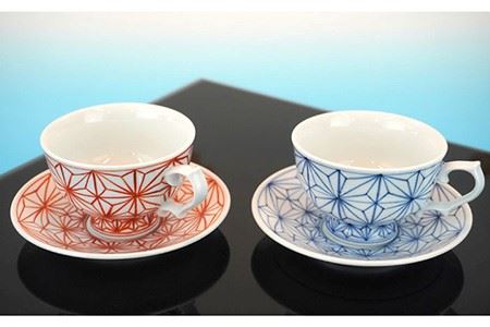 【波佐見焼】麻葉 ペア コーヒーカップ マグカップ スープマグ 陶器  食器 皿 【岩永製陶】 [ZD21] 波佐見焼