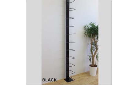 突っ張りシューズラック黒 スニーカー ディスプレイ 収納家具 インテリア 靴収納 組み立て必要 工具不要 