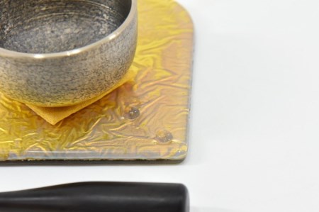 京都・二方屋「舞妓りん（MY CORIN）ガラスハート＜金箔＞」 工芸品 おりん 仏具 京都