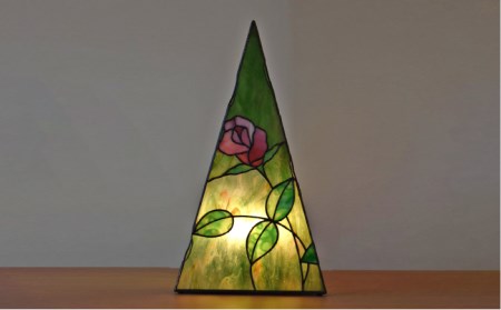 ステンドグラス ランプ SL-10《糸島》【アトリエエトルリア】照明 インテリア 工芸品 [ARF009]