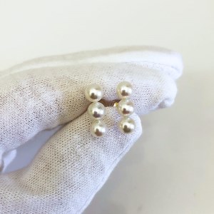 K18 アコヤ真珠 5-6mm ピアス 真珠 パール 【三重県志摩市】