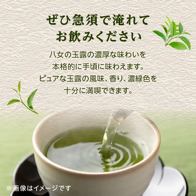 八女茶の老舗・古賀製茶本舗　玉露粉茶「和」 八媛の雫 100g【メール便】 八女茶 玉露 粉茶 お手軽 緑茶 ポスト投函 簡易包装 訳あり 072-105
