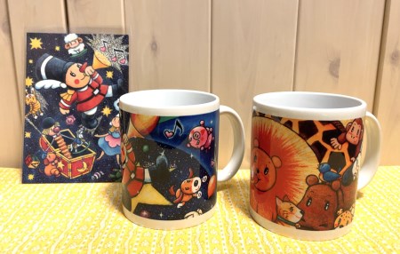 B242　マグカップセット【徳 治昭 童画 雑貨 食器 コップ ポストカード キャラクター 大阪 八尾市】