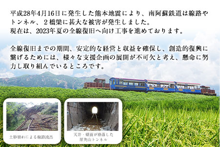 熊本地震被災復旧祈念レール(南阿蘇鉄道1日乗車証2枚付き)《90日以内に出荷予定(土日祝除く)》南阿蘇鉄道株式会社
