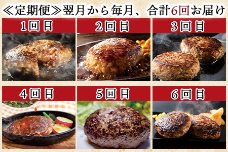 「全6回定期便」唐津大人気ハンバーグ定期便 黒毛和牛 手ごね 佐賀牛 食べ比べ