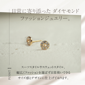 K18 天然ダイヤモンド　HALO　ピアス【K18WG】 ピアス ダイヤ アクセサリー レディース ジュエリー K18 WG ホワイトゴールド ダイヤモンド HALO 天然 鑑別書付 保証書付 ジュエリーケース付 プレゼント [h170]