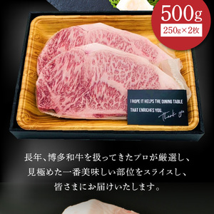 博多和牛A5サーロインステーキ【厳選部位】500g（250g×2枚）_KMP0203