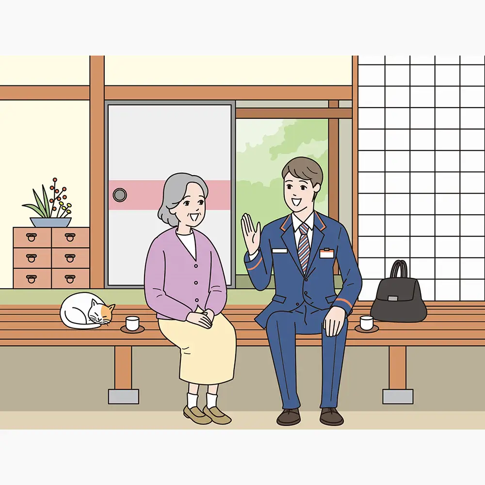郵便局のみまもりサービス「みまもり訪問サービス」（6か月）