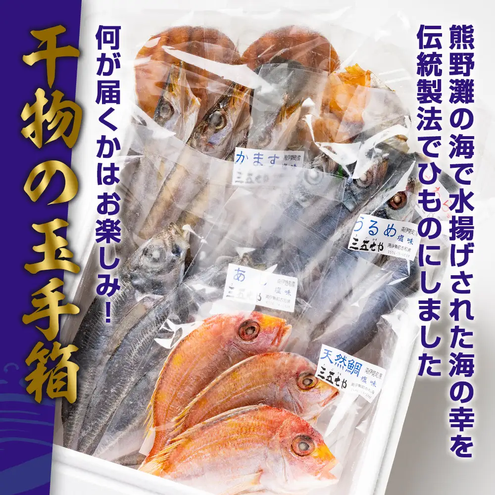 冷凍 ひもの 干物 3～5種 500g 以上 お任せ セット 天日干し / ひもの