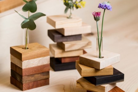 自分の手で仕上げる 一輪挿し[松田木材 富山県 舟橋村 57050133]