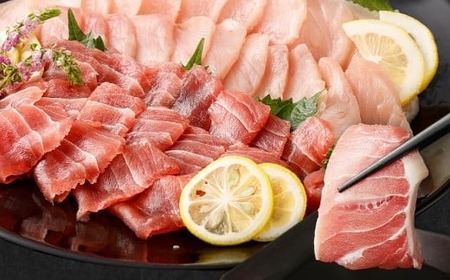 【定期便/計5回】天然マグロ メバチ・ビンチョウ（650g）【まぐろ】ge007