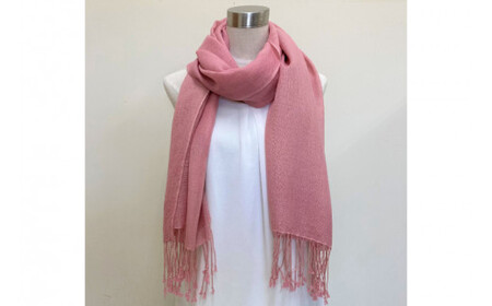 ウージ染め花穂ストール～ウール～ （AI028）