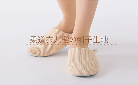 【抗菌・消臭期待】足元を清潔に！洗濯機でも洗えるタフな柿渋染め2WAYルームシューズ「バブーシュ」（柿渋｜XLサイズ）