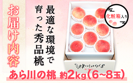 桃 あら川の桃 化粧箱入 約2kg