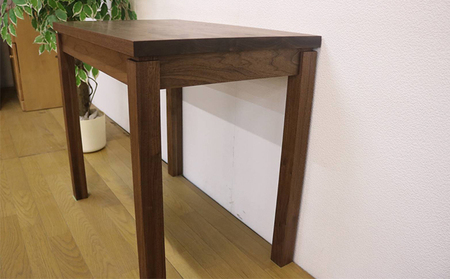 無垢家具　テーブル　シンプルデスク　机　ウォールナット　800×500　在宅ワーク用　 1～2人用 雑貨 日用品 天然木 