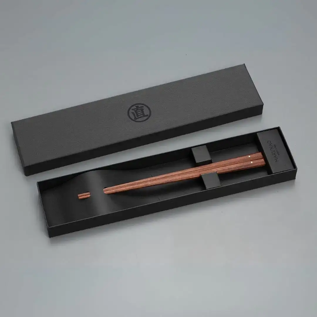 特上 八角箸 百年 紫檀 220mm 高級 箸 贈答用 無塗 燕三条  [マルナオ]