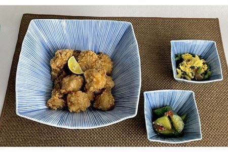 【波佐見焼】内外十草 角 大鉢 1点 角 小鉢 2点 食器 皿 【大新窯】 [DC92]  波佐見焼