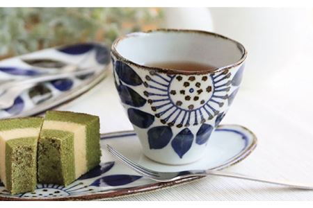 【波佐見焼】スリム オーバル プレート ・カップ セット ブルーメ 食器 皿 【翔芳窯】 [FE49]  波佐見焼