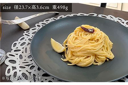 【波佐見焼】Shabbyカラー 24cm プレート ネイビー 2枚セット 大皿 パスタ皿 食器 皿 【和山】 [WB135]  波佐見焼