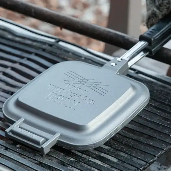 ホットサンドメーカー シルバー  炭火・ガス火・ラジエント 燕三条製 アルミ製 [TSBBQ]