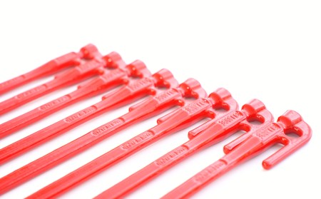 鍛造ペグ エリッゼステーク 28cm ペグ 8本セット レッド