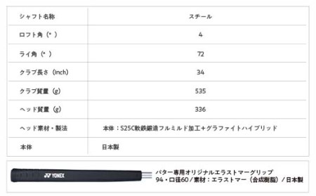 97-06B EZONE P-01 パター YONEX
