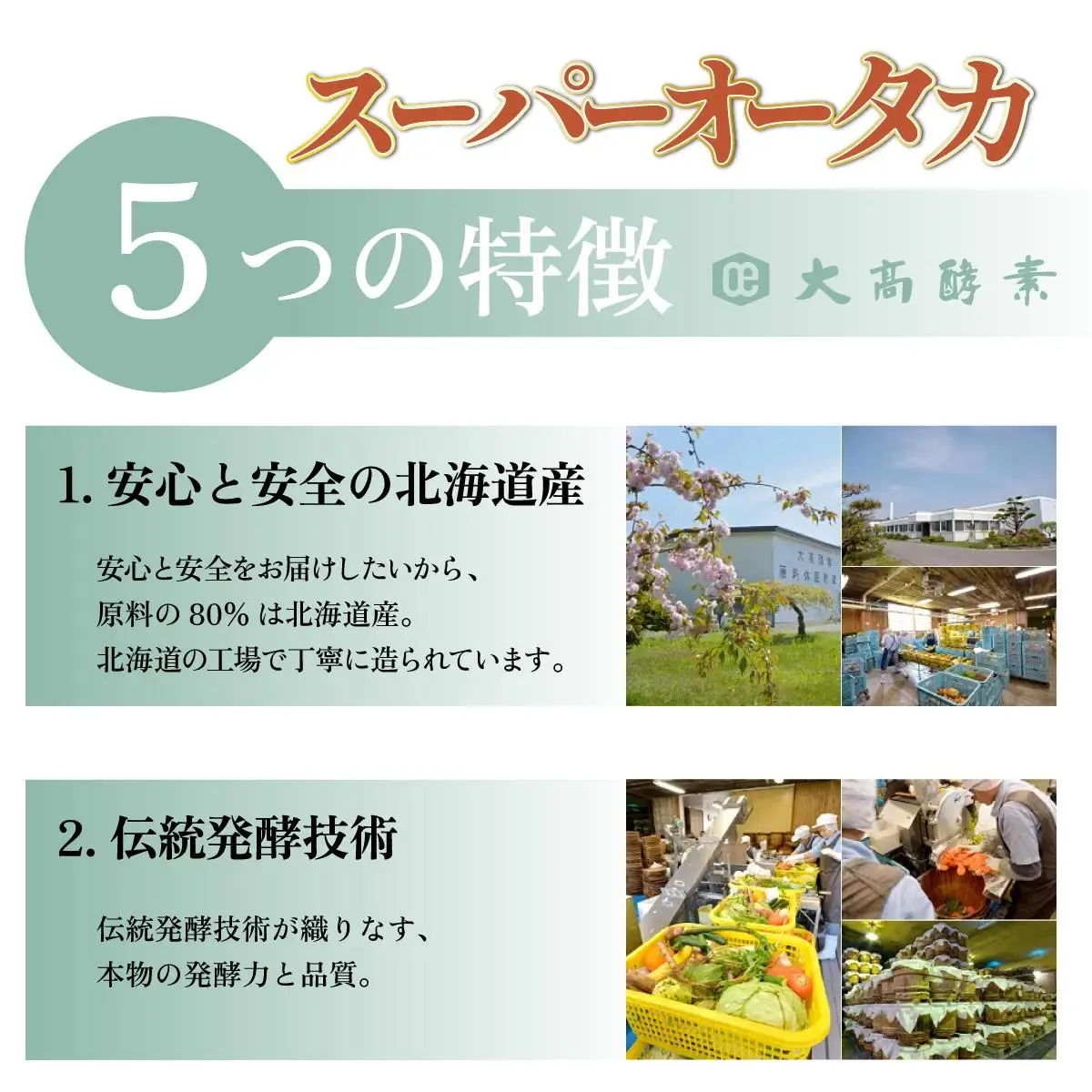 ＜大高酵素＞スーパーオータカ＆エンリッチスーパージェル　大高酵素 健康 飲料 原液 植物エキス醗酵飲料 美容 栄養 野菜 北海道 果物 植物 植物エキス 酵素 ファスティング 特許 保存 非常食 代用食 ダイエット 置き換え 送料無料 伊達市