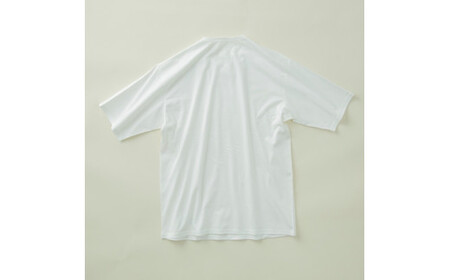 オーガニック　コットン　100%　1枚仕立て　Tシャツ　メンズ　LL　半袖　白／ソフトママ　ベビー服メーカーが創る　大人　洋服　ファッション　三重県　大台町