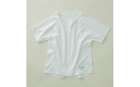 2枚仕立て　オーガニック　コットン　100%　Tシャツ　レディース　LL　半袖　白／ソフトママ　ベビー服メーカーが創る　大人　洋服　ファッション　三重県　大台町