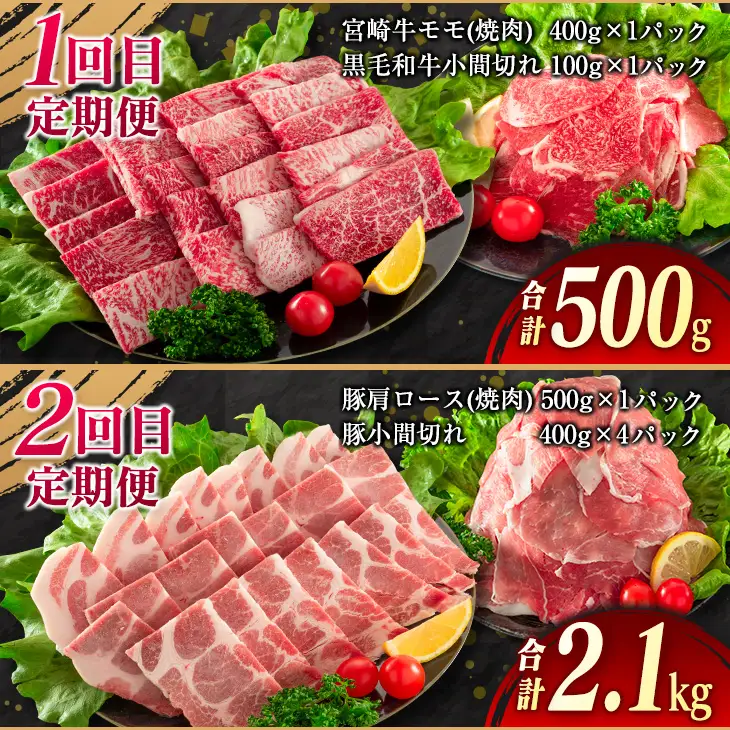 【令和8年6月から毎月配送】5か月定期便 月替わりで堪能!! 牛肉 豚肉 焼肉 セット 豚バラ 肩ロース モモ ウデ 総重量5.6kg_JE5-25-E