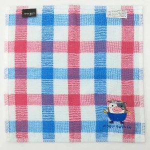 別海町ご当地キャラクター べつかいりょウシくん 刺繍ハンカチ×1枚 北海道
