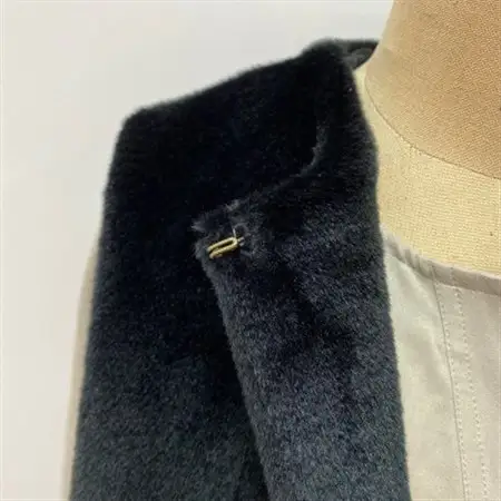 OKADA TEXTILE エコファー切り替え ロングベスト ブラック_装飾品・工芸品 女性・レディース 洋服 _【1285789】