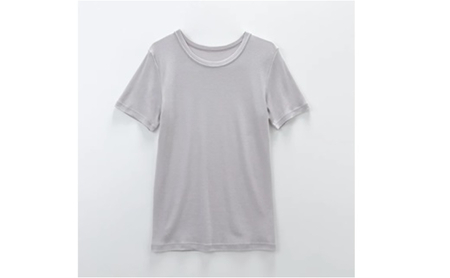 《絹生活研究所》インナー／メンズ／半袖／グレー インナーウェア 下着 肌着 Tシャツ ファッション 服 男性  Mサイズ