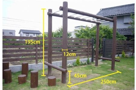 木製うんてい | 遊具 木 運動
