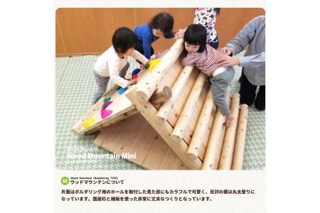 ウッドマウンテン ミニ（ボルダリング タイプ）| 遊具 木 運動