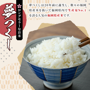 《無洗米》福岡県産ブランド米「夢つくし」(10kg・5kg×2袋) 無洗米 米 お米 おこめ ごはん ゆめつくし ご飯 常温 福岡県産 ブランド米 常温 常温保存 おにぎり おむすび お弁当 ライス【朝ごはん本舗】as05-047